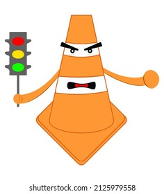 Traffic lights. Follow the rules of the road. Rules for pedestrians. Vector illustration. Perfect for your digital projects or for printing.