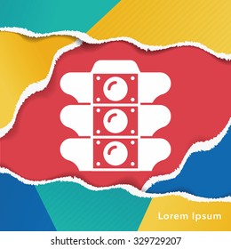 Traffic lights icon