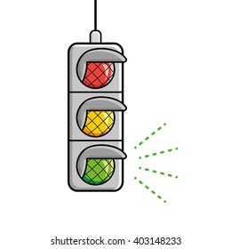 Traffic lights icon.