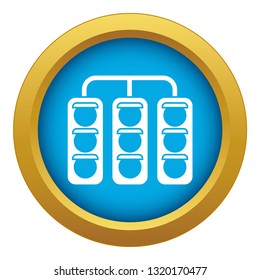 Traffic lights icon blue vector isolated on white background for any design