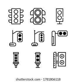 traffic lights icon or logo isolated sign symbol vector illustration - Collection of high quality black style vector icons
