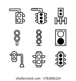 traffic lights icon or logo isolated sign symbol vector illustration - Collection of high quality black style vector icons
