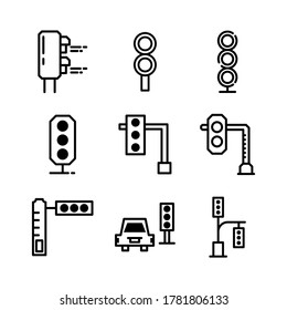 traffic lights icon or logo isolated sign symbol vector illustration - Collection of high quality black style vector icons
