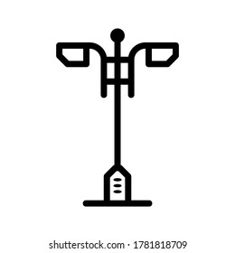 icono de semáforos o logotipo símbolo de señalización aislado ilustración vectorial de alta calidad vectores de estilo negro
