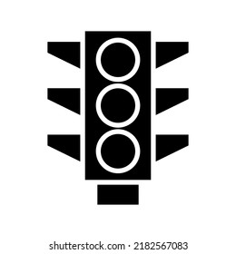 icono de semáforos o logotipo símbolo de señalización aislado ilustración vectorial de alta calidad vectores de estilo negro

