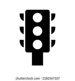 Symbol für Ampeln oder Logo einzeln auf Zeichensymbolen, Vektorgrafik - hochwertige Vektorsymbole in schwarzem Stil
