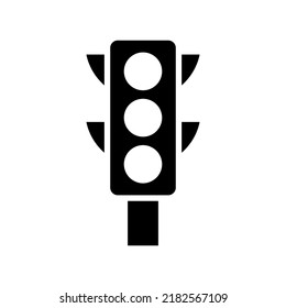 icono de semáforos o logotipo símbolo de señalización aislado ilustración vectorial de alta calidad vectores de estilo negro
