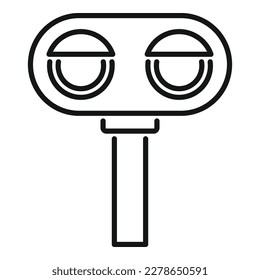 Traffic lights icon outline vector. Train road. Safety gate