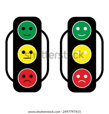 Traffic lights icon set. Coloured traffic light in glyph. Filled semaphore symbol. Traffic lights collection in glyph. Stock vector illustration. Simple traffic light icon, green, yellow and red light