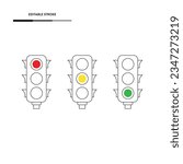 Traffic Lights Icon Set Vector Design.
