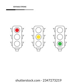 Traffic Lights Icon Set Vector Design.