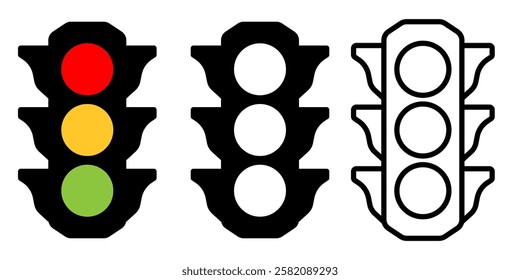 Traffic lights icon simple design