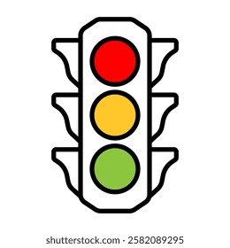 Traffic lights icon simple design