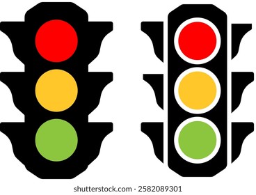 Traffic lights icon simple design
