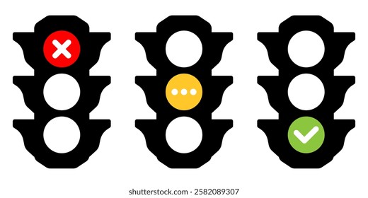 Traffic lights icon simple design