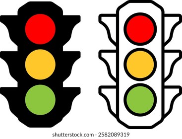 Traffic lights icon simple design