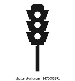 Traffic lights icon. Simple illustration of traffic lights vector icon for web design isolated on white background