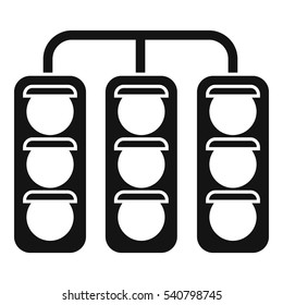 Traffic lights icon. Simple illustration of traffic lights vector icon for web