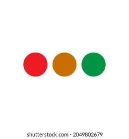 Estilo de icono de semáforos plano con fondo blanco aislado