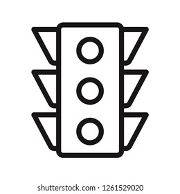 Traffic lights icon vector