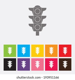Traffic lights icon - Vector