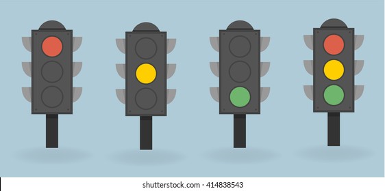 Traffic lights icon vector