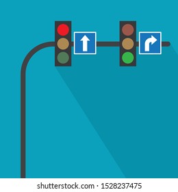 traffic lights icon- vector illustration