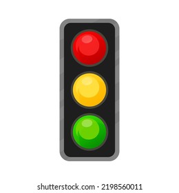 traffic lights icon vector illustration isolated on white background	