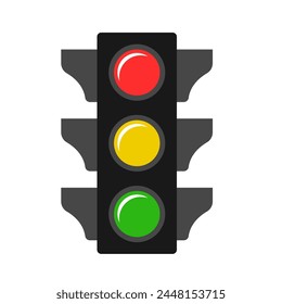 traffic lights icon vector illustration isolated on white background