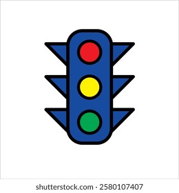 Traffic lights icon vector illustration