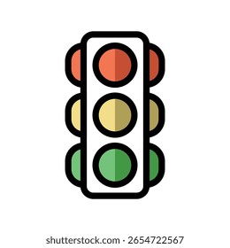 Traffic lights icon. Vector illustration.