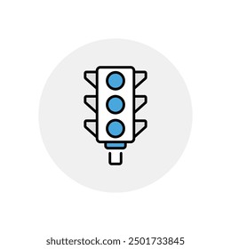 Icono de semáforos Vector ilustración de stock