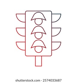 traffic lights icon with white background vector stock illustration