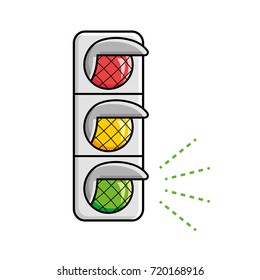 Traffic lights isolated
