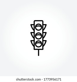 traffic lights isolated line icon for web and mobile