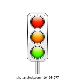 Traffic lights Isolated on white background