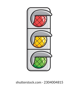 Traffic lights isolated vector illustration