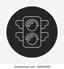 Traffic lights line icon