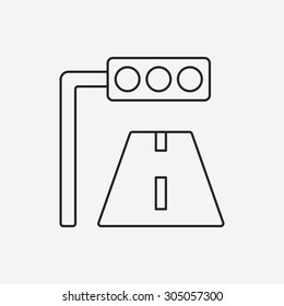 Traffic lights line icon