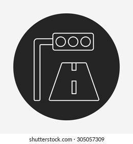 Traffic lights line icon