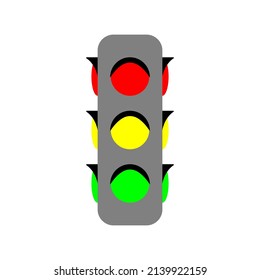 traffic lights line icon vector template and illustration with editable