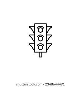 Traffic lights line icon vector design