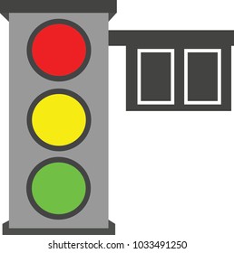 Traffic lights with numbers icon