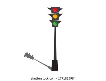 Traffic lights on the street