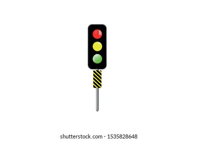 Traffic lights on white background.Traffic lights vector.