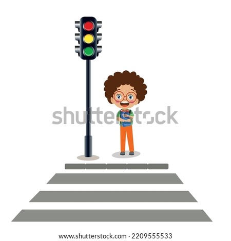 traffic lights pedestrian on the sidewalk