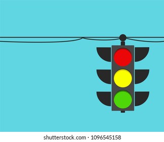 Traffic lights and place for text.