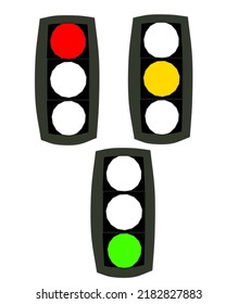 Traffic lights, Road lights icon set
