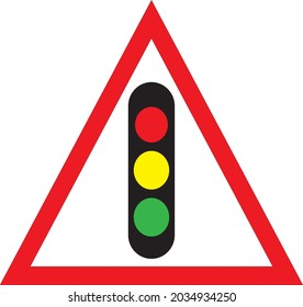 Traffic Lights Road Sign Vector Illustration Stock Vector (Royalty Free ...