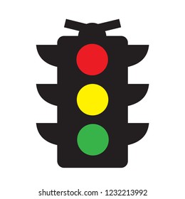 traffic lights, traffic sign vector icon, modern concept, simple design, highway attention symbol
